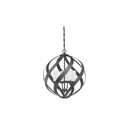 Blacksmith 4-Light Outdoor Chandelier in Old Black