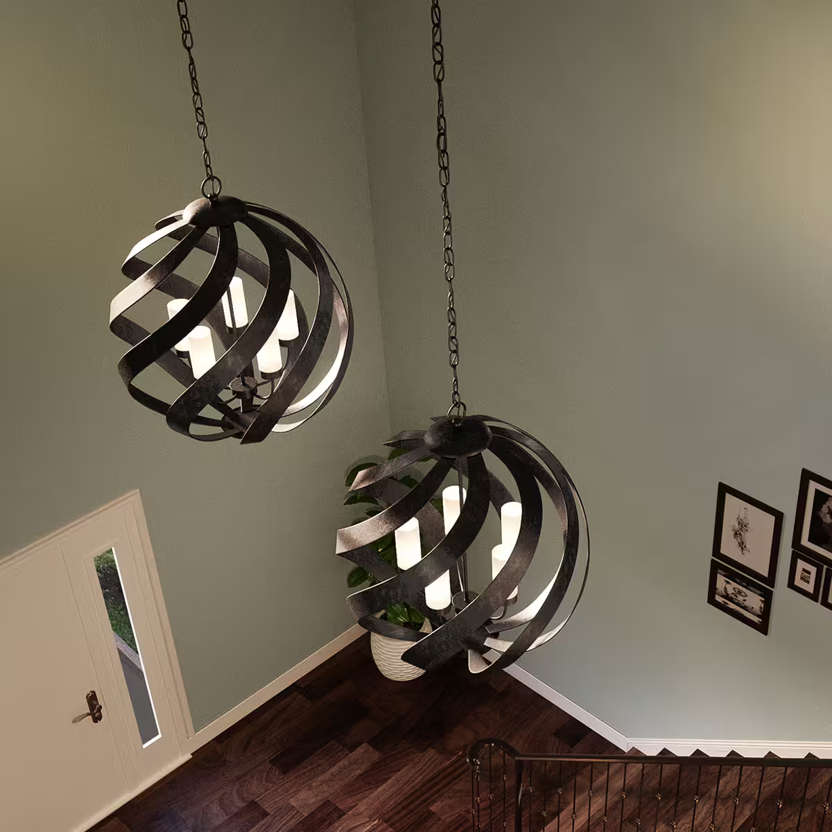 Blacksmith 5-Light Outdoor Chandelier Pendant