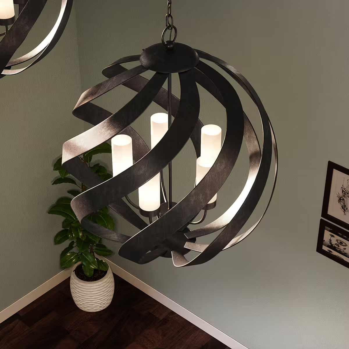 Blacksmith 5-Light Outdoor Chandelier Pendant