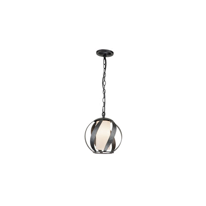 Blacksmith 1-Light Outdoor Pendant in Old Black