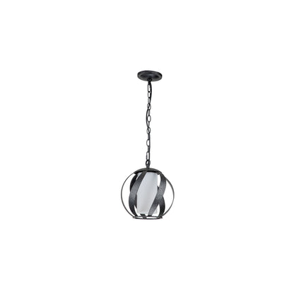 Blacksmith 1-Light Outdoor Pendant in Old Black