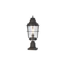 Chance Harbor 1-Light Pedestal Lantern in Weathered Zinc