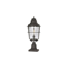 Chance Harbor 1-Light Pedestal Lantern in Weathered Zinc