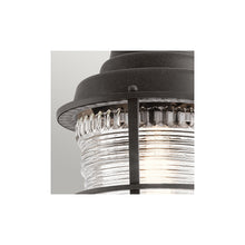 Chance Harbor 1-Light Chain Lantern in Weathered Zinc
