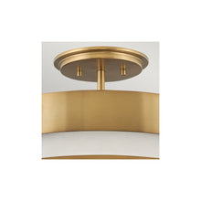 Echelon 3-Light Semi-flush Mount in Heritage Brass