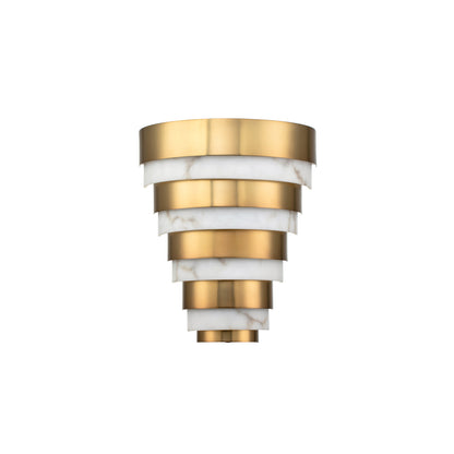 Echelon LED Wall Light in Heritage Brass