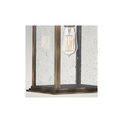 Grant 1-Light Wall Lantern in Burnished Bronze