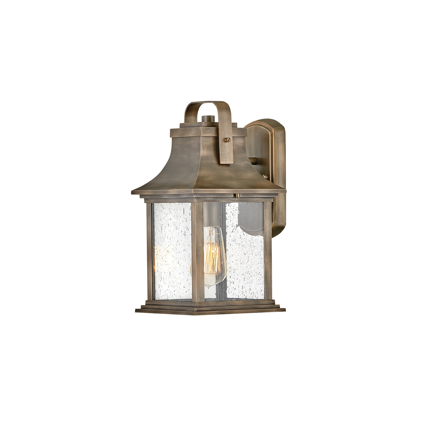 Grant 1-Light Wall Lantern in Burnished Bronze