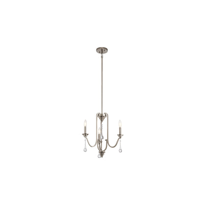 Karlee 3-Light Chandelier in Classic Pewter