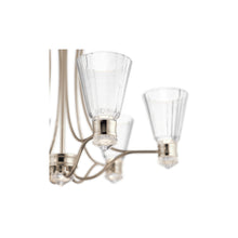 Kayva LED 13-Light 6 Arm Chandelier in Polished Nickel
