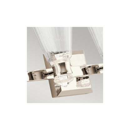 Kayva LED 4 Arm Dual-lit Wall Light in Polished Nickel