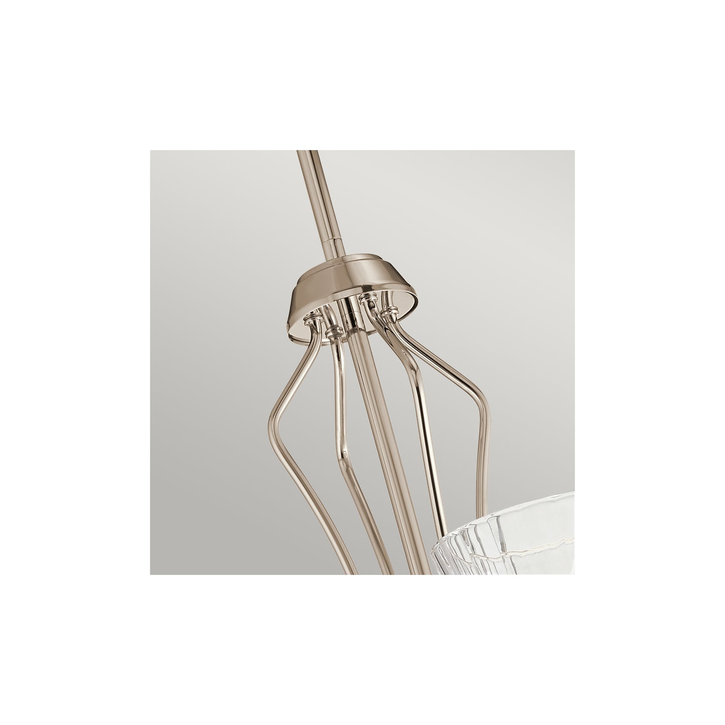 Kayva LED 9-Light 4 Arm Chandelier in Polished Nickel