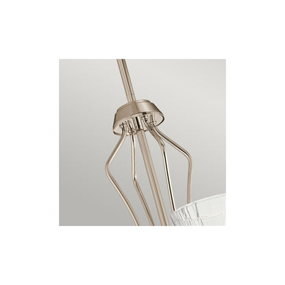 Kayva LED 9-Light 4 Arm Chandelier in Polished Nickel