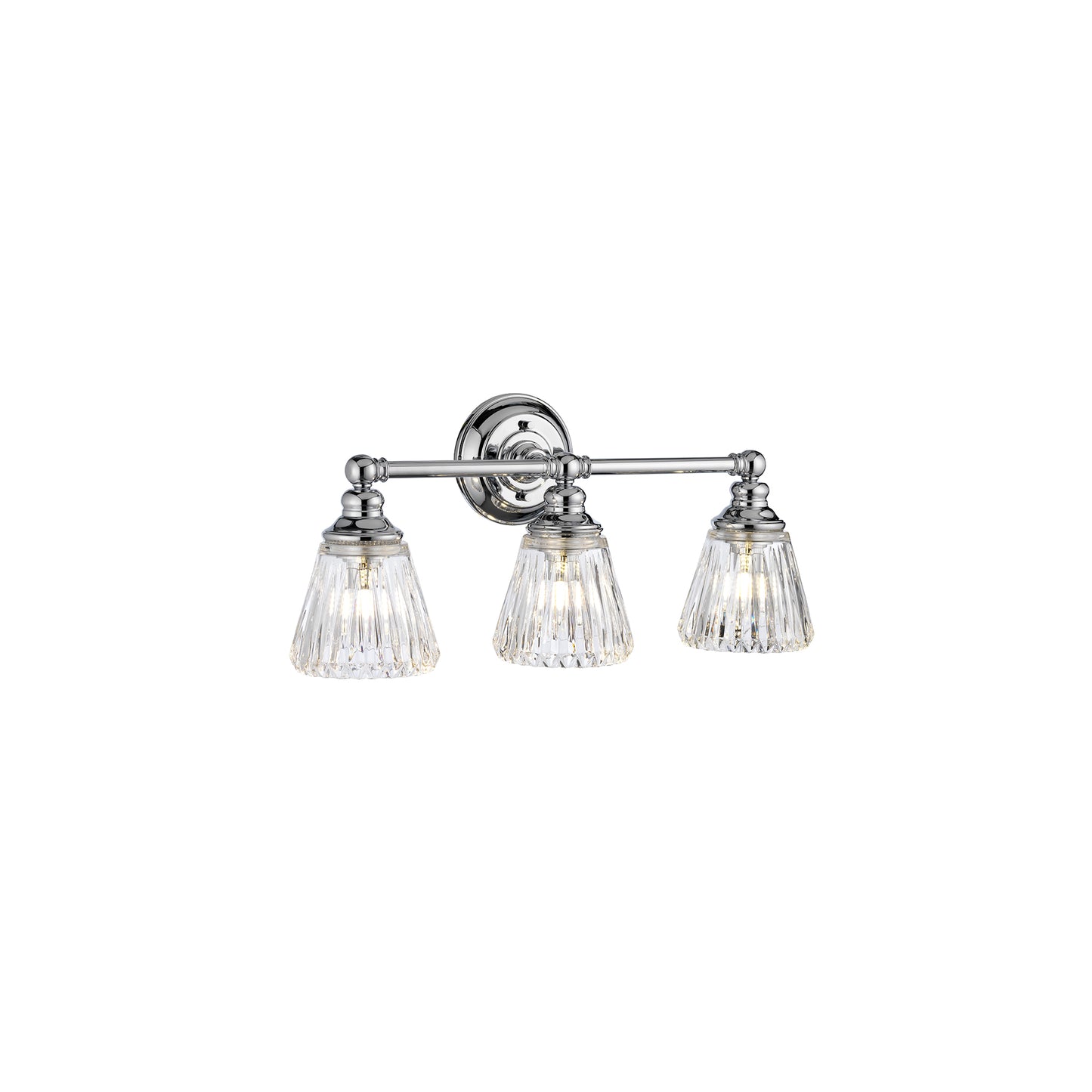 Keynes 3-Light Wall Light in Polished Chrome