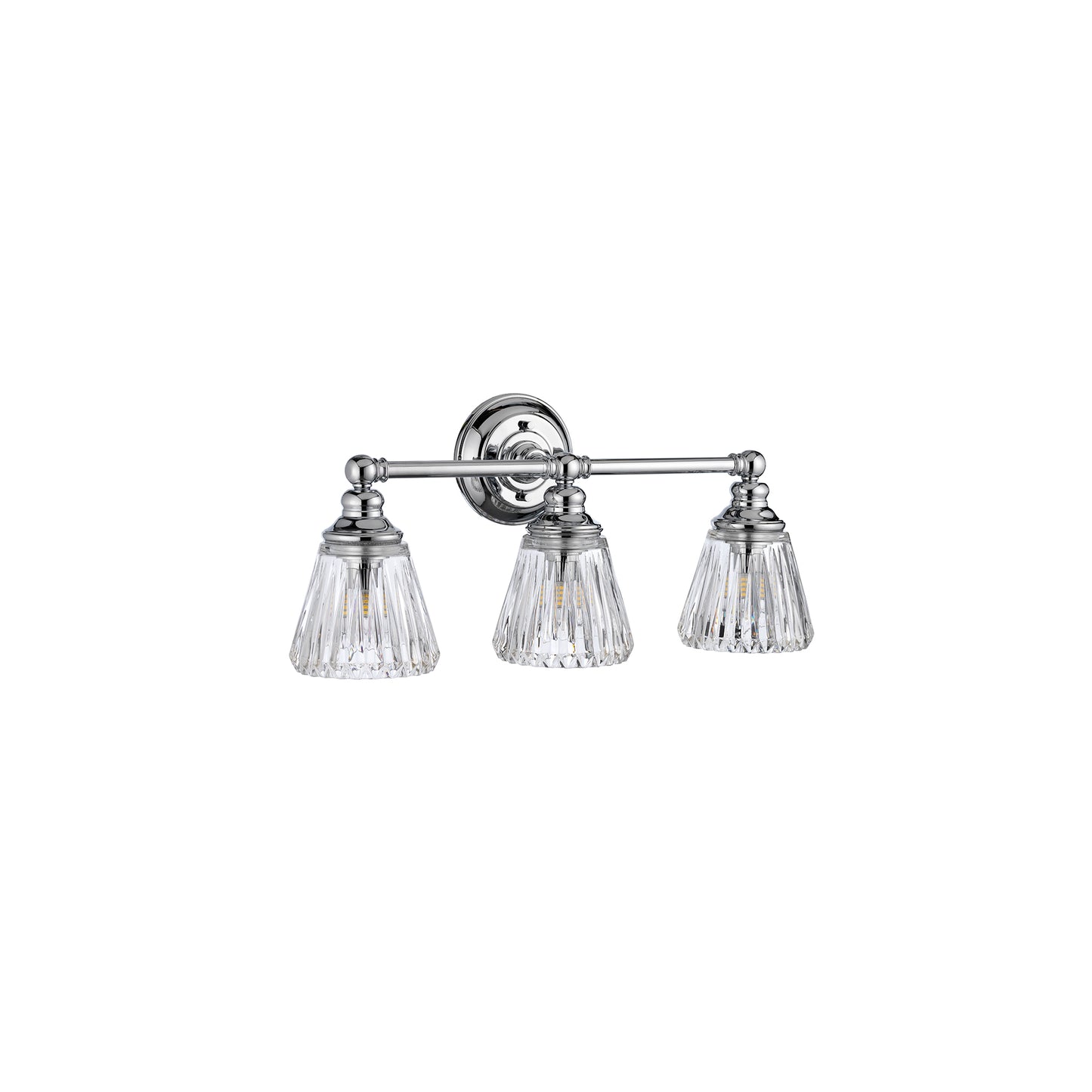 Keynes 3-Light Wall Light in Polished Chrome