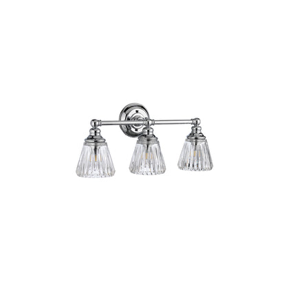 Keynes 3-Light Wall Light in Polished Chrome