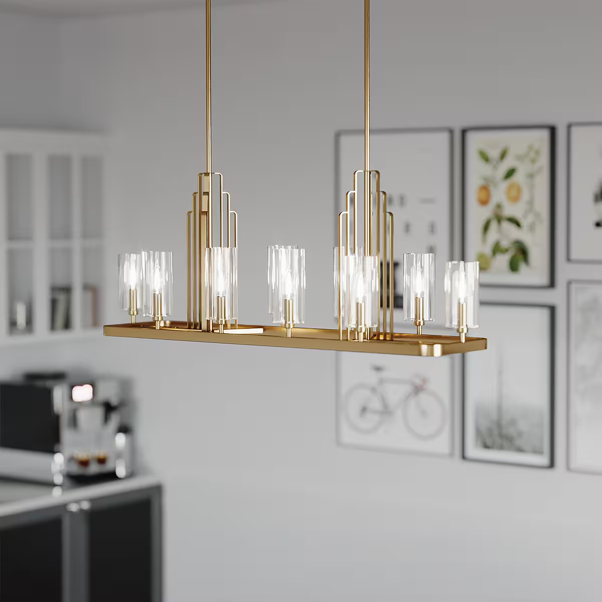 Kimrose 10-Light Linear Chandelier Pendant