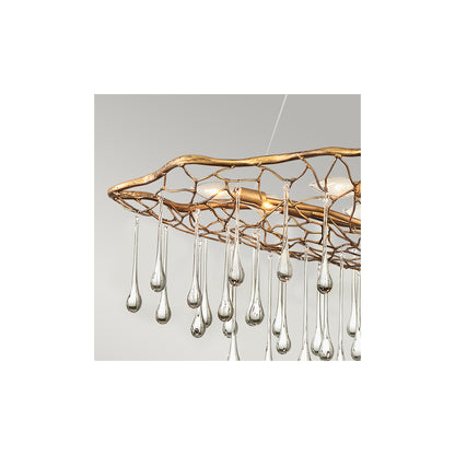 Laguna 8-Light Pendant in Burnished Gold