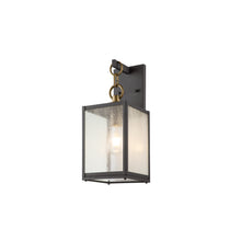 Lahden 1-Light Wall Lantern in Weathered Zinc