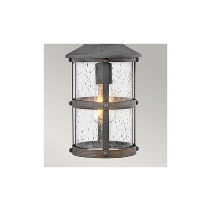 Lakehouse 1-Light Small Chain Lantern in Aged Zinc with Driftwood Grey