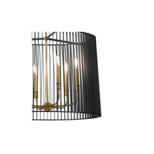 Linara 6-Light Pendant Chandelier in Black & Natural Brass