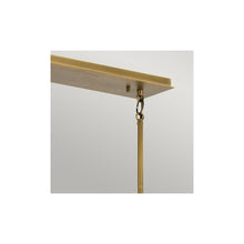 Linara 5-Light Linear Pendant Chandelier in Black & Natural Brass