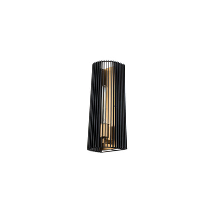 Linara 1-Light Wall Light in Black & Natural Brass