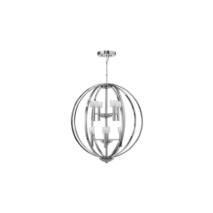Mondo 8-Light Pendant Chandelier in Polished Chrome
