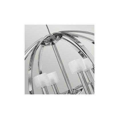 Mondo 8-Light Pendant Chandelier in Polished Chrome