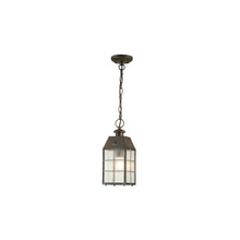 Nantucket 1-Light Medium Chain Lantern in Aged Brass