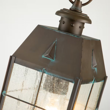 Nantucket 1-Light Medium Chain Lantern in Aged Brass