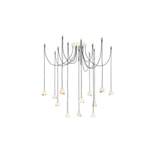Nula 12-Light Pendant in Shell White & Luxe Gold