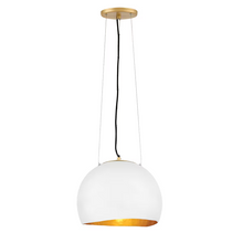 Nula 1-Light Pendant in Shell White & Luxe Gold