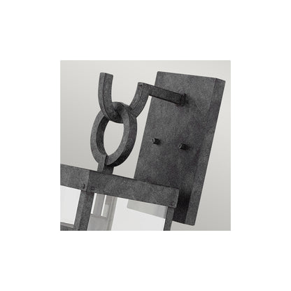 Porter 1-Light Wall Lantern in Aged Zinc