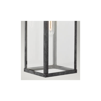 Porter 1-Light Wall Lantern in Aged Zinc