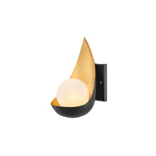 Ren 1-Light Wall Light in Matt Black & Gold