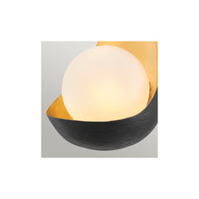 Ren 1-Light Wall Light in Matt Black & Gold