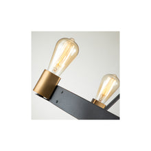 Silas 4-Light Pendant in Aged Zinc & Heritage Brass