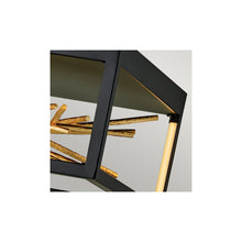 Styx LED Flush Mount in Black & Gilded Gold
