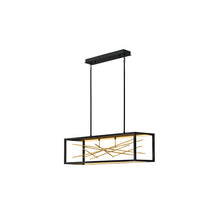 Styx LED Island Pendant in Black & Gilded Gold