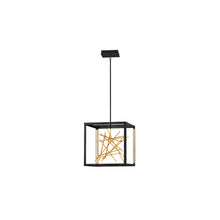 Styx LED Pendant in Black & Gilded Gold