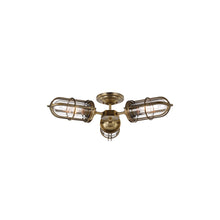 Urban Restoration 3-Light Semi Flush in Dark Antique Brass