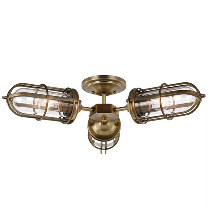 Urban Restoration 3-Light Semi Flush