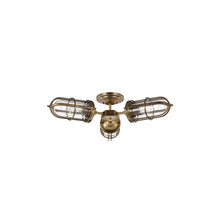 Urban Restoration 3-Light Semi Flush in Dark Antique Brass