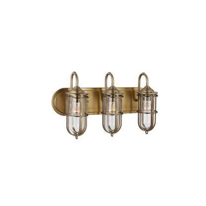 Urban Restoration 3-Light Wall Light in Dark Antique Brass