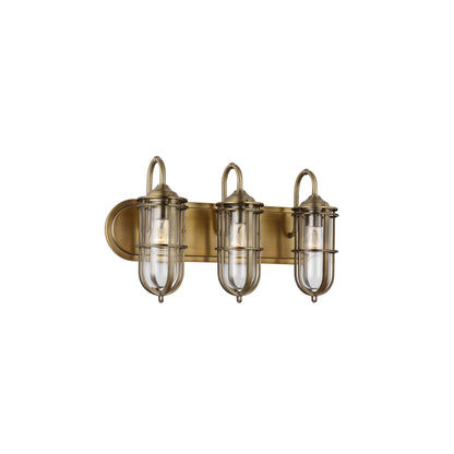 Urban Restoration 3-Light Wall Light in Dark Antique Brass