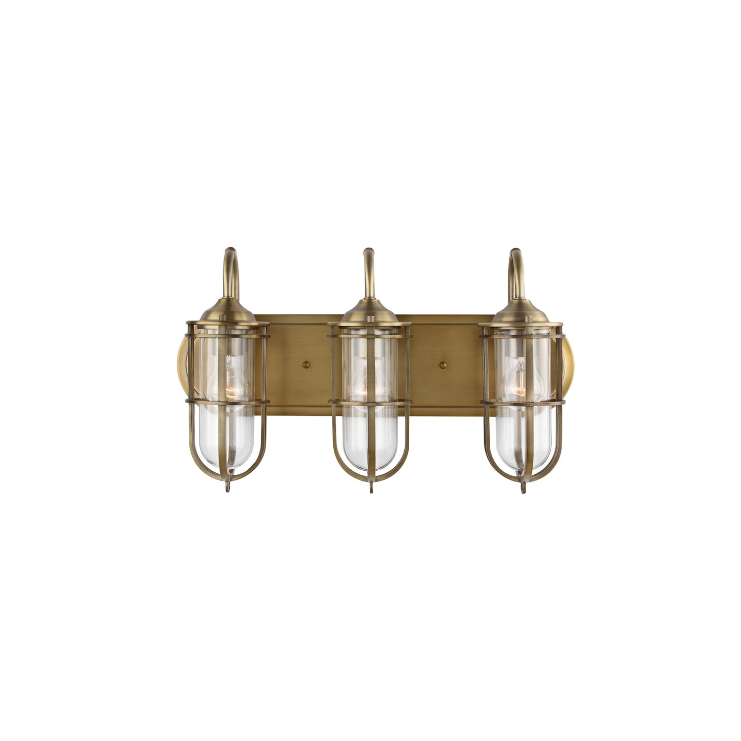 Urban Restoration 3-Light Wall Light in Dark Antique Brass