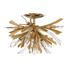 Vida 9-Light Semi Flush Light in Burnished Gold