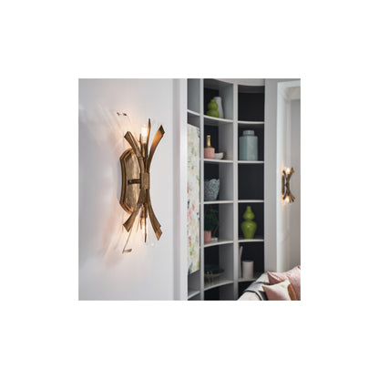 Vida 2-Light Wall Light in Burnished Gold