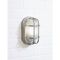 Salcombe Small Outdoor Bulkhead Oval Wall Light